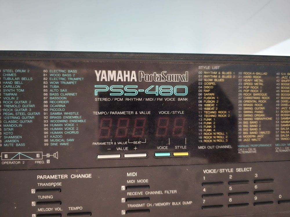 Yamaha PortaSound Keyboard PSS-480 With Sta