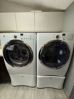 Electrolux Washer and Dryer with pedestals