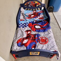 Spider-Man Toddler Bed, Mattress, And Bed Sheet Set