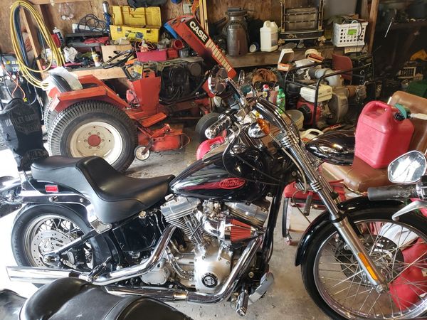 2001 softail fxst with wide glide frontend