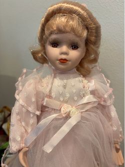 Vintage Porcelain Blonde Ballerina Doll
