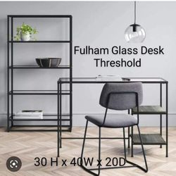 Brand New Threshold  Fulham Glass desk 