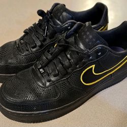 Nike AF1 Premium iD Black Mamba Kobe Snakeskin Shoes Men's 12