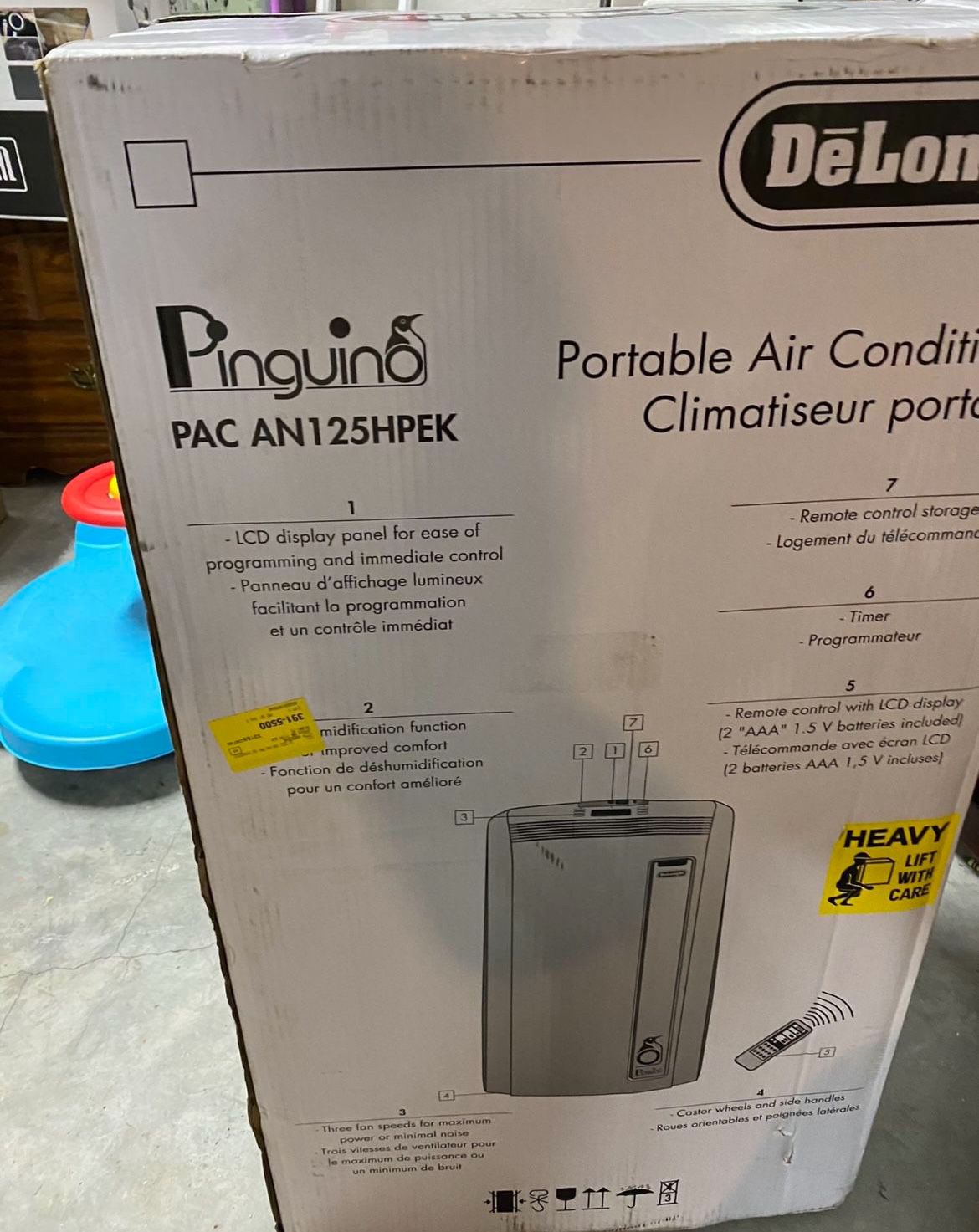 4-in-1 Portable Air Conditioner, Dehumidifier & Fan De'Longhi PACAN125HPEK