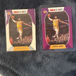 2 LeBron James 2020-21 Panini NBA Hoops #146 (1 purple)