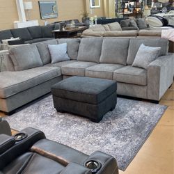 Sectional Available In Dark Grey