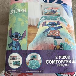Stitch Twin/Full comforter and sheet set