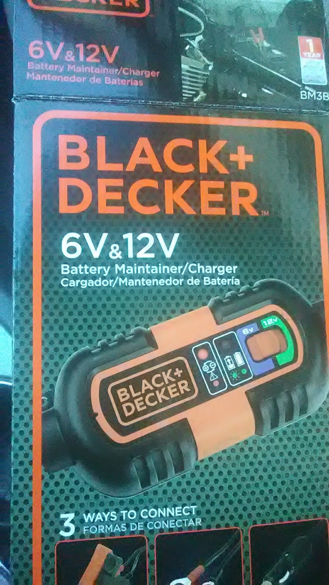 BLACK+DECKER BM3B 6V and 12V Battery Charger/Maintainer (BM3B)
