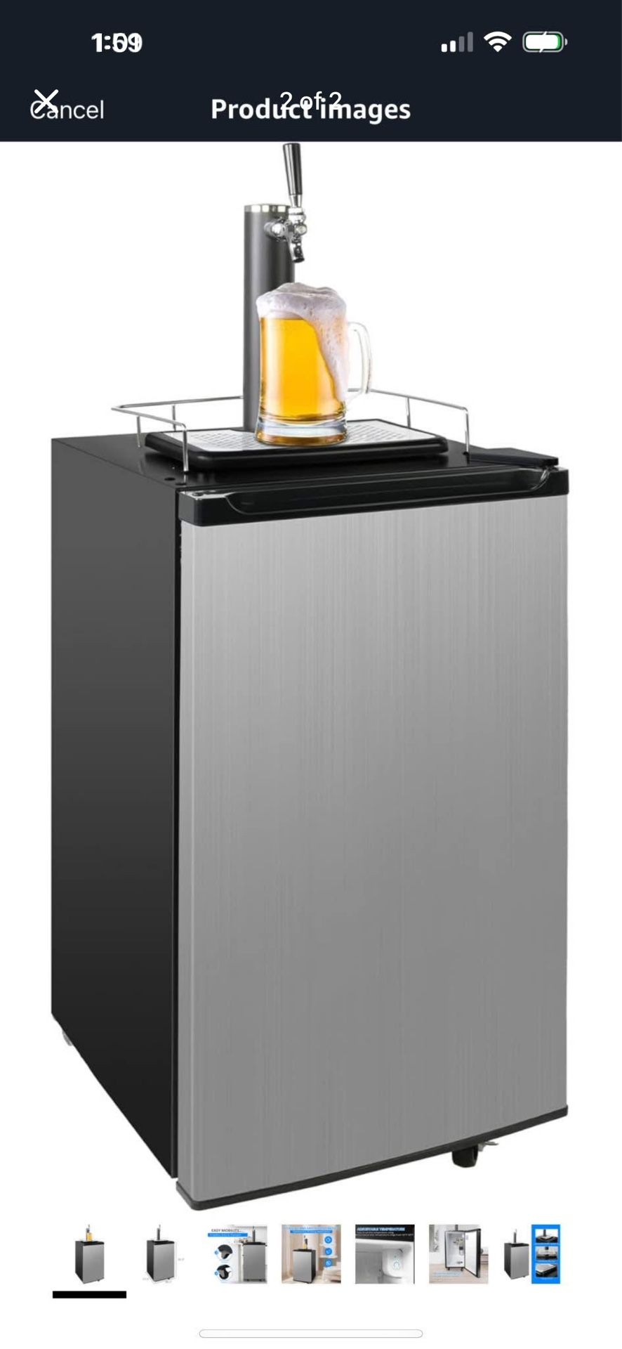 Kegerator Full Size Keg Refrigerator - Single Faucet