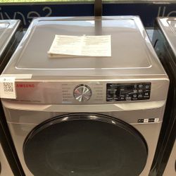 Samsung Front Load Electric Dryer in Black stainless with Interior Drum Light and 4 Way Venting