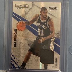 Tim Duncan Basketball Jersey Card