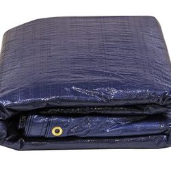 ColourTree 10' x 16' Premium Oval Blue Winter Swimming Pool Cover Tarp Safety Extra Heavy Duty, Waterproof, UV Resistant (Cover Size: 14'x20'/ 4 ft .O