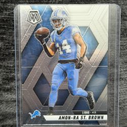 2021 Panini Mosaic Amon-ra St. Brown #328 Blue