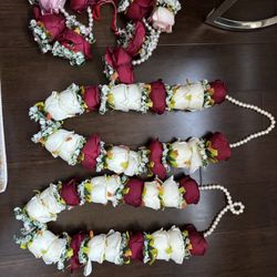 Handmade Wedding Rose/pearl Neck Garland