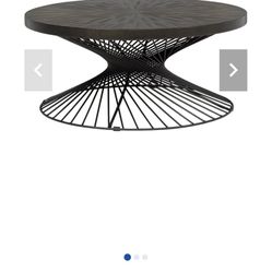 wood coffee table with metal excellent condition like new