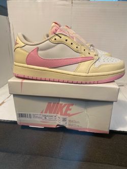 Nike Jordan 1 Low Travis Scott Mulsin Shy P ink Size 5