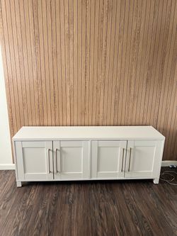 White 4-Door Storage Cabinet