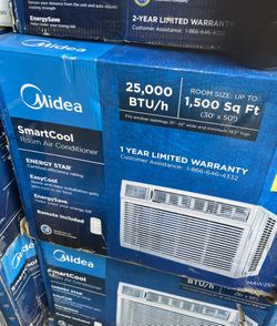 Midea 25,000 BTU 208-230-Volt Heat and Cool Window Air Conditioner with Remote in White