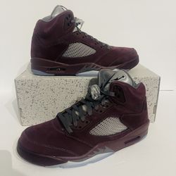 Men’s Size 11.5 Air Jordan 5 Retro Burgundy 