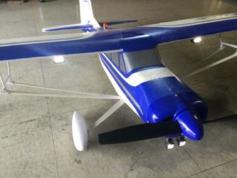 RC AIRPLANE E-FLITE  VALIANT 1.3 BNF ,W/ AS3X & SAFE SELECT,FLOATS,LIGHTS & WINGS SUPPORT .