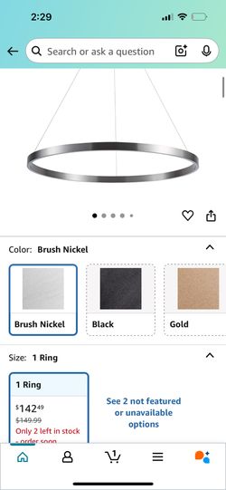 MADEM 31.5'' LED Modern Chandelier 1-Ring Circular Dimmable Pendant Light Flush Mount Pendant Lighting Adjustable for Living Room Dining Room, Bedroom