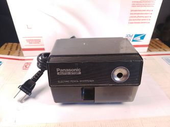 Vintage Panasonic KP-110 Auto Stop Black Electric Pencil Sharpener Tested WORKS