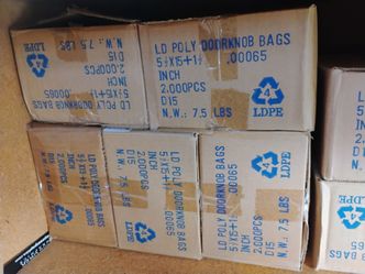Real Estate Doorknob Bags Clear Plastic 5.5 x 15 (1000 quantity priced)