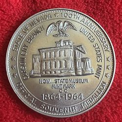 1(contact info removed) Carson City Branch Mint Nevada Museum MEDALLION 100 YEARS NEVADA COIN ‼️ See 1000 Of Items Of VINTAGE & RARE Here ... 