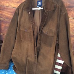 Men’s Vintage Large Genuine Suede Jacket