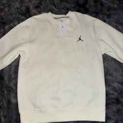 Jordan Flight MVP Graphic Fleece Crew-neck Sweatshirt Sail/Black