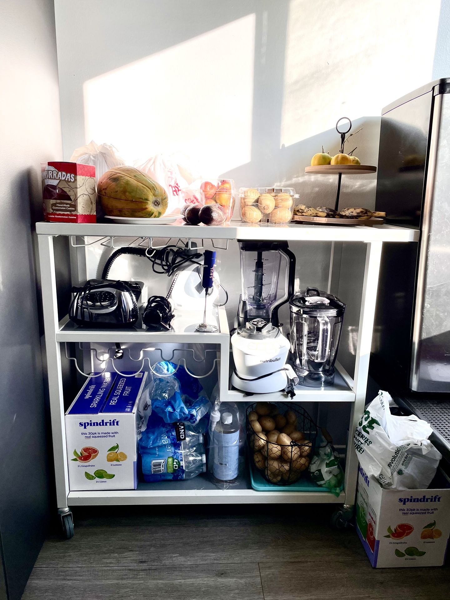 Rolling Kitchen / Bar Cart with Wine Rack – Offers Welcome!