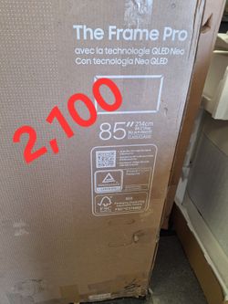 SAMSUNG 85"INCH QLED 4K THE FRAME  PRO TV.
