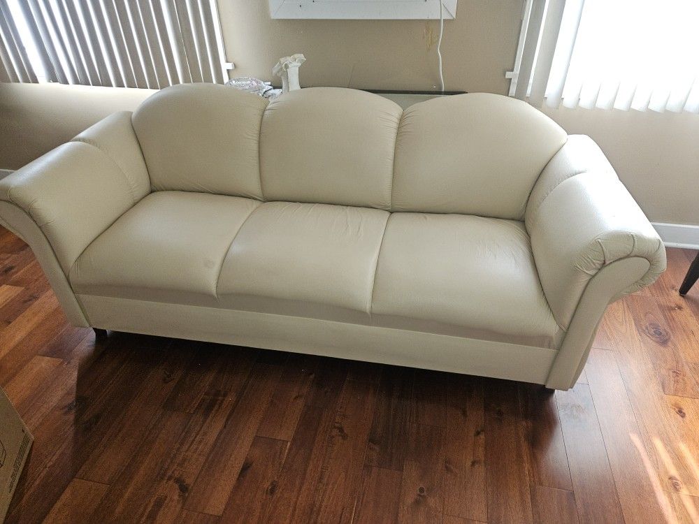White Leather Couch