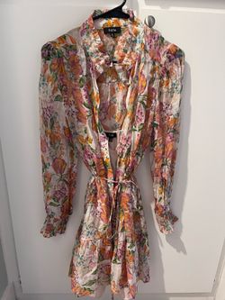 Fate Floral Long Sleeve Mini Dress Women’s Small USED