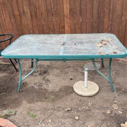 Outdoors Glass Furniture Table 