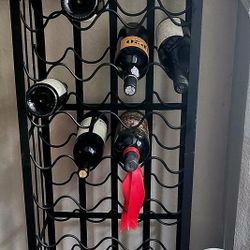 Black Wrought Iron Wine Rack