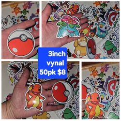 Pokemon 3inch Stickers 50pc $8