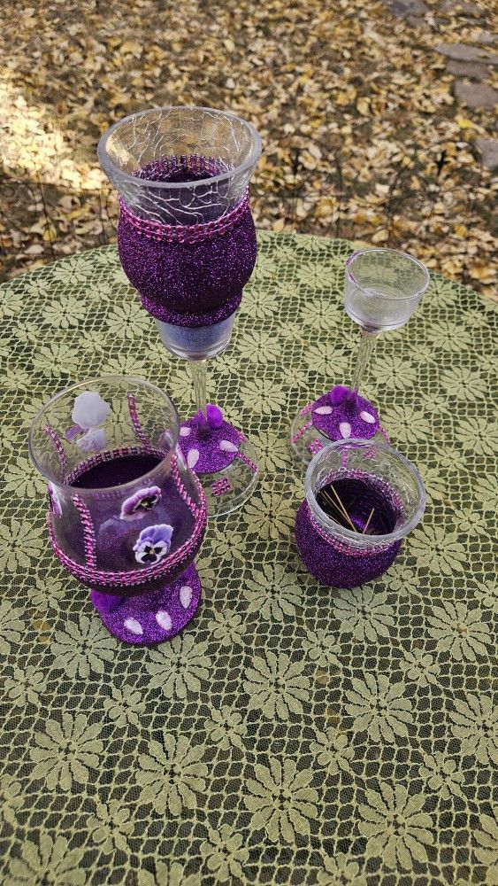 Purple Goblet Set