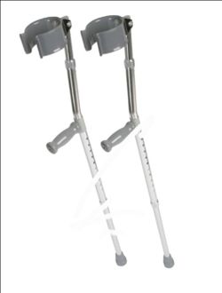 Medline Aluminum Forearm Crutches, Adult,