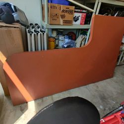 Orange L-shape Countertop 