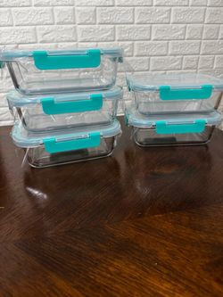 Glass Food Storage Containers with Locking Lids