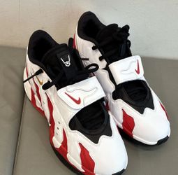 Nike Men’s Low Top Athletic Sneakers Colorblock White Red Black Lace/Hook
