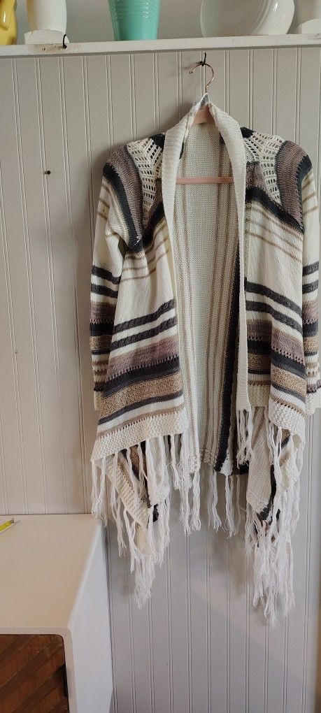 Women's Fringed Knit Sweater