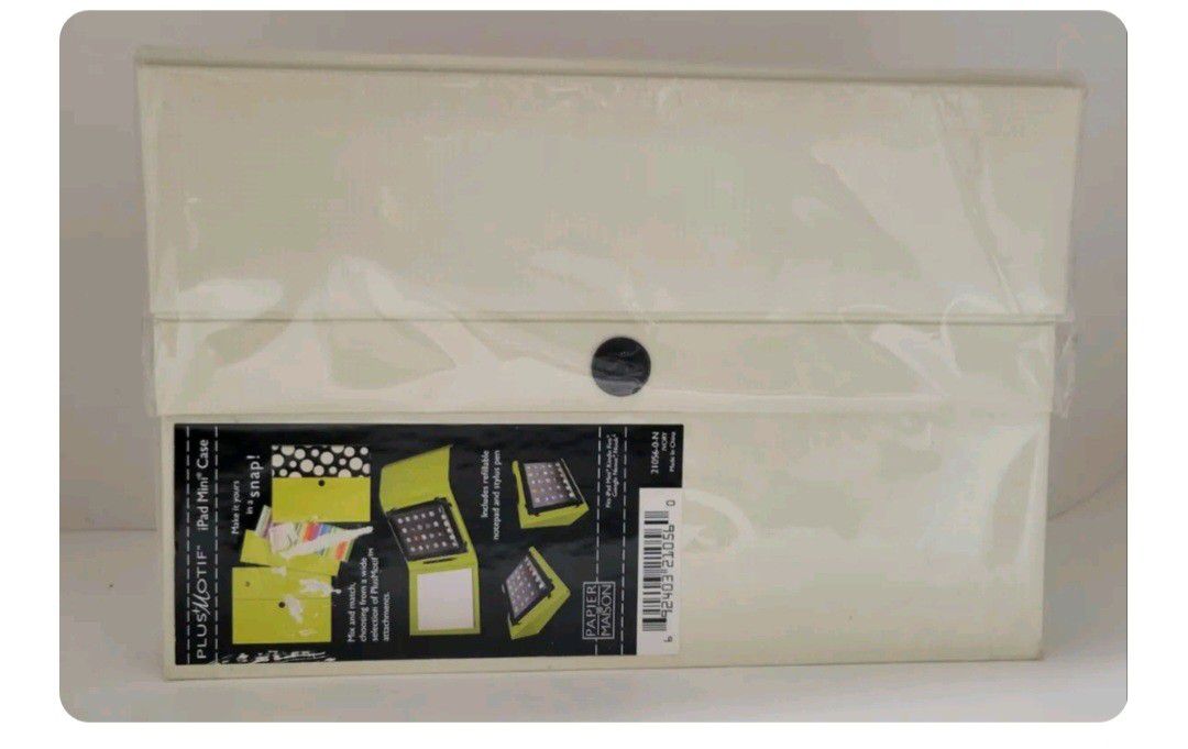 Plus Motif Ipad Mini Case Ivory Color , Factory Sealed Wrap Magnetic Closure New