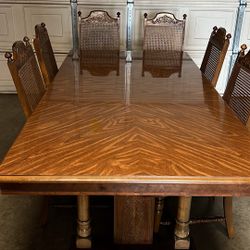 Dining Table With 8 Chairs $270.    “Or Best Offer”