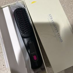 Wireless Hair Brush Straightener 