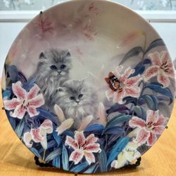 Lily Chang "Petal Pals" Collector Plate - Kittens & Lilies