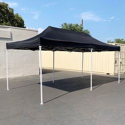 $185 (New in box) Heavy-duty 10x20 ft outdoor ez pop up canopy party tent instant shades w/ carry bag (black, red)
