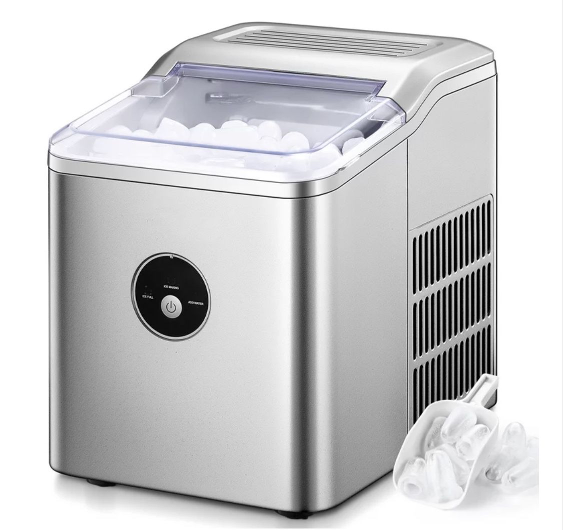 AICOOK Ice Maker Countertop, 28 Lbs. Ice In 24 Hrs, 9 Ice Cubes Ready In 5 Minutes, Portable Ice Maker Machine 2L With Led Display Perfect For Parties
