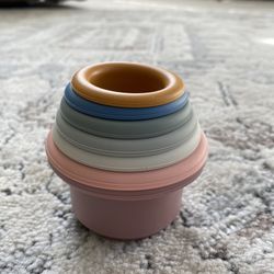 Stacking Cups Baby Toy Educational Stacking Cup 6-piece Rainbow Nesting Cups